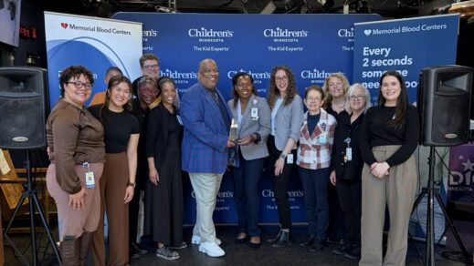 Memorial Blood Centers Presents Children’s Minnesota with 2026 Dr. Charles Drew Lifesaver Award